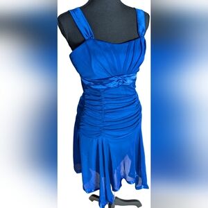 deb Y2K Peacock Blue Dress